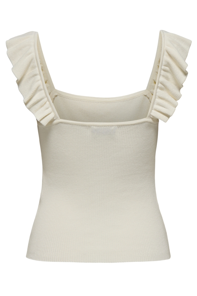 JDYNANNA S/L SQUARE NECK FRILL TOP 15351809 CLOUD DANCER